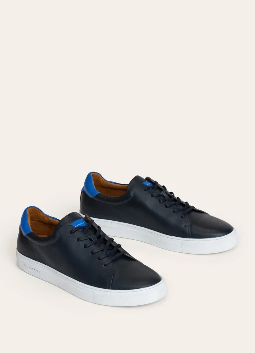 Baskets En Cuir Contrastes