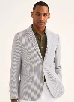 Blazer En Seersucker De Coton
