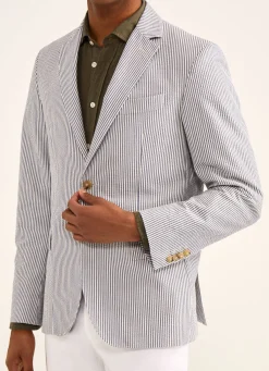 Blazer En Seersucker De Coton
