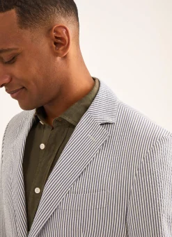 Blazer En Seersucker De Coton