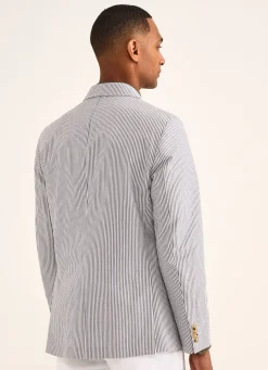 Blazer En Seersucker De Coton