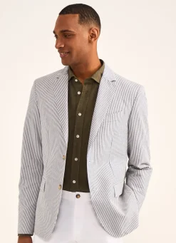 Blazer En Seersucker De Coton