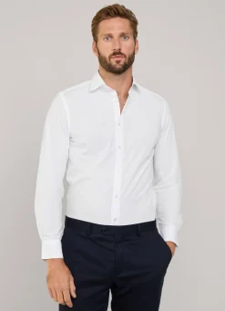 Chemise A Col Italien En Popeline