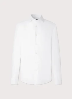 Chemise A Col Italien En Popeline