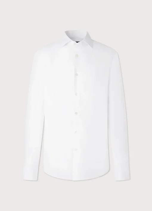 Chemise A Col Italien En Popeline