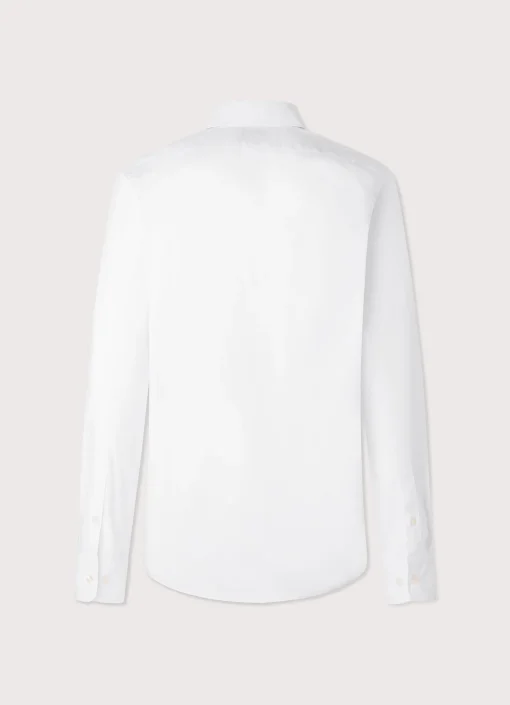 Chemise A Col Italien En Popeline