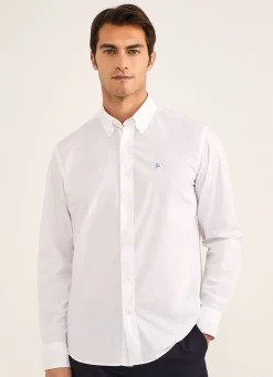 Chemise A Details Contrastes En Popeline