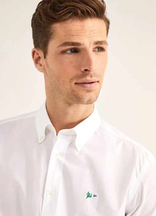 Chemise A Details Contrastes En Popeline