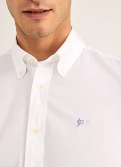 Chemise A Details Contrastes En Popeline