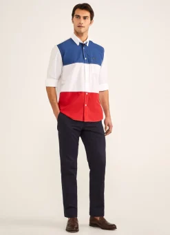 Chemise A Imprime Color Block