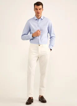 Chemise A Micromotif Raye