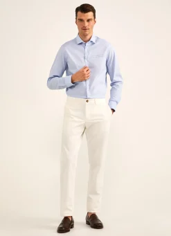 Chemise A Micromotif Raye