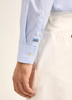 Chemise A Micromotif Raye