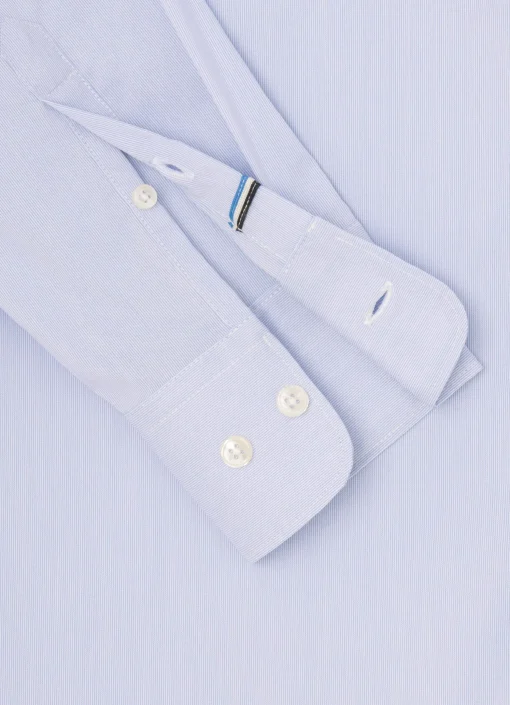 Chemise A Micromotif Raye