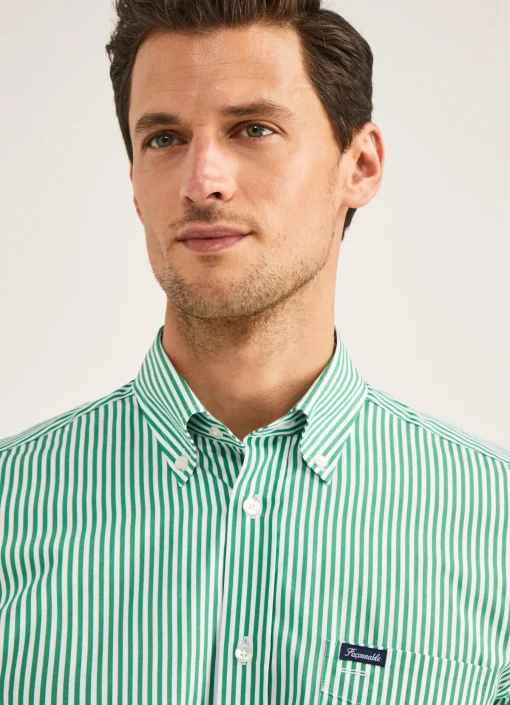 Chemise A Rayures Bengale En Popeline