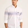 Chemise A Rayures Contrastees