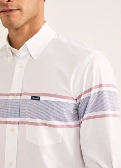 Chemise A Rayures Contrastees