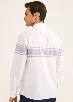 Chemise A Rayures Contrastees
