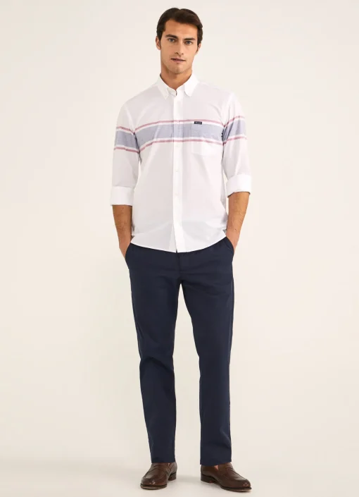 Chemise A Rayures Contrastees