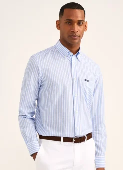 Chemise A Rayures En Coton Et Lin