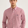 Chemise A Rayures En Coton Et Lin