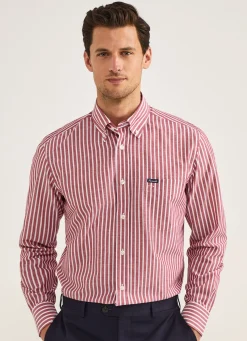 Chemise A Rayures En Coton Et Lin