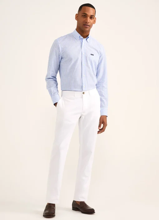 Chemise A Rayures En Coton Et Lin