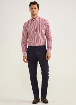 Chemise A Rayures En Coton Et Lin