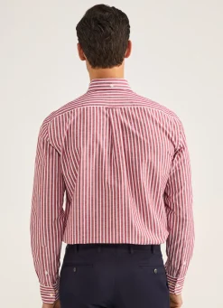 Chemise A Rayures En Coton Et Lin
