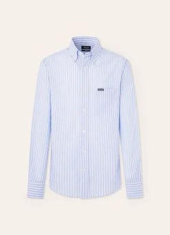 Chemise A Rayures En Coton Et Lin