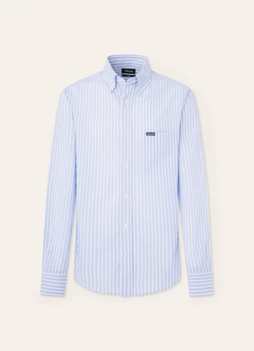 Chemise A Rayures En Coton Et Lin