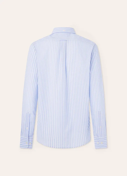 Chemise A Rayures En Coton Et Lin