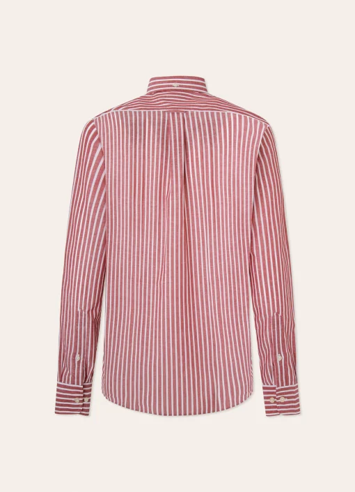 Chemise A Rayures En Coton Et Lin