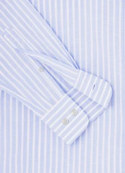 Chemise A Rayures En Coton Et Lin