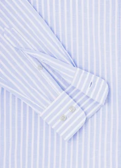 Chemise A Rayures En Coton Et Lin