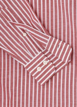 Chemise A Rayures En Coton Et Lin