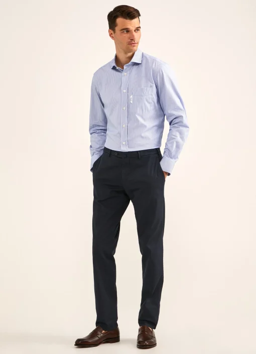 Chemise A Rayures En Lyocell