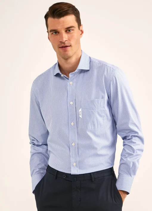 Chemise A Rayures En Lyocell
