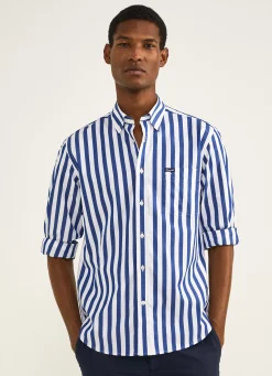 Chemise A Rayures En Popeline