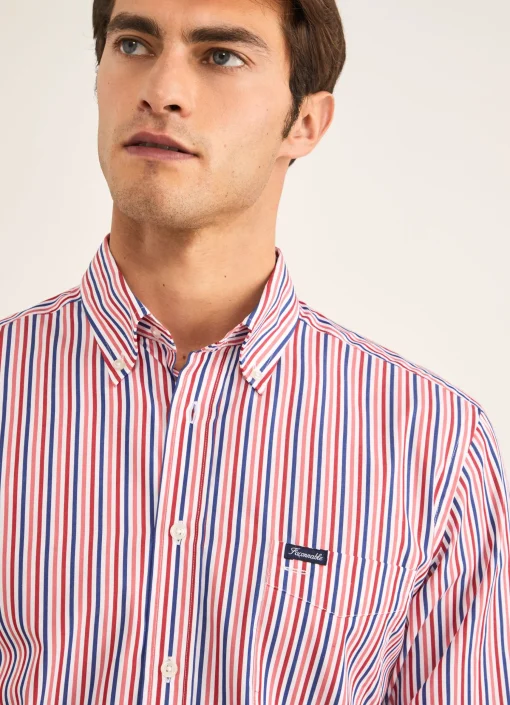 Chemise A Rayures En Popeline