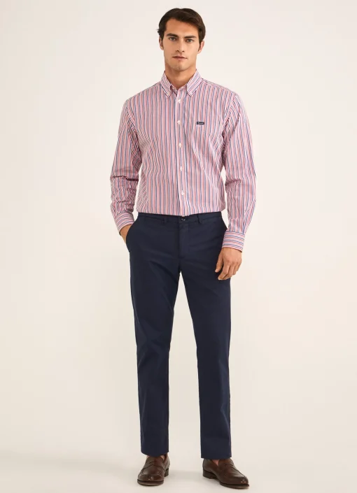 Chemise A Rayures En Popeline