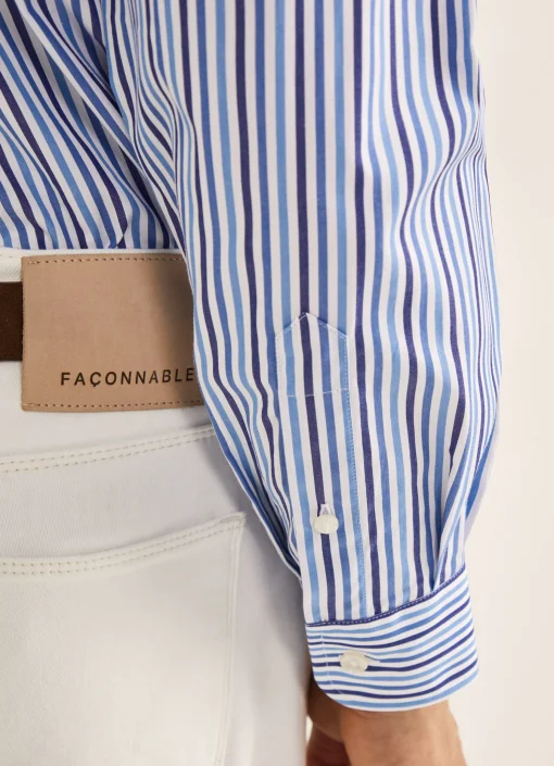 Chemise A Rayures En Popeline