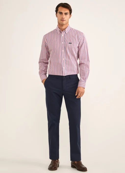 Chemise A Rayures En Popeline