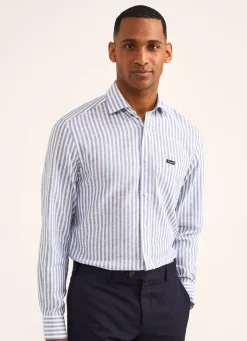 Chemise A Rayures En Serge