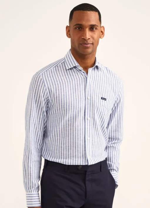Chemise A Rayures En Serge