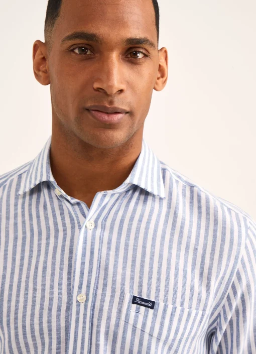 Chemise A Rayures En Serge