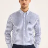 Chemise A Rayures Larges En Popeline