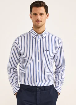 Chemise A Rayures Larges En Popeline