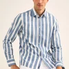 Chemise A Rayures Larges Delavees