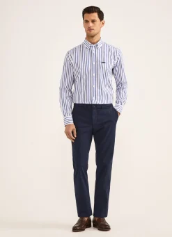 Chemise A Rayures Larges En Popeline